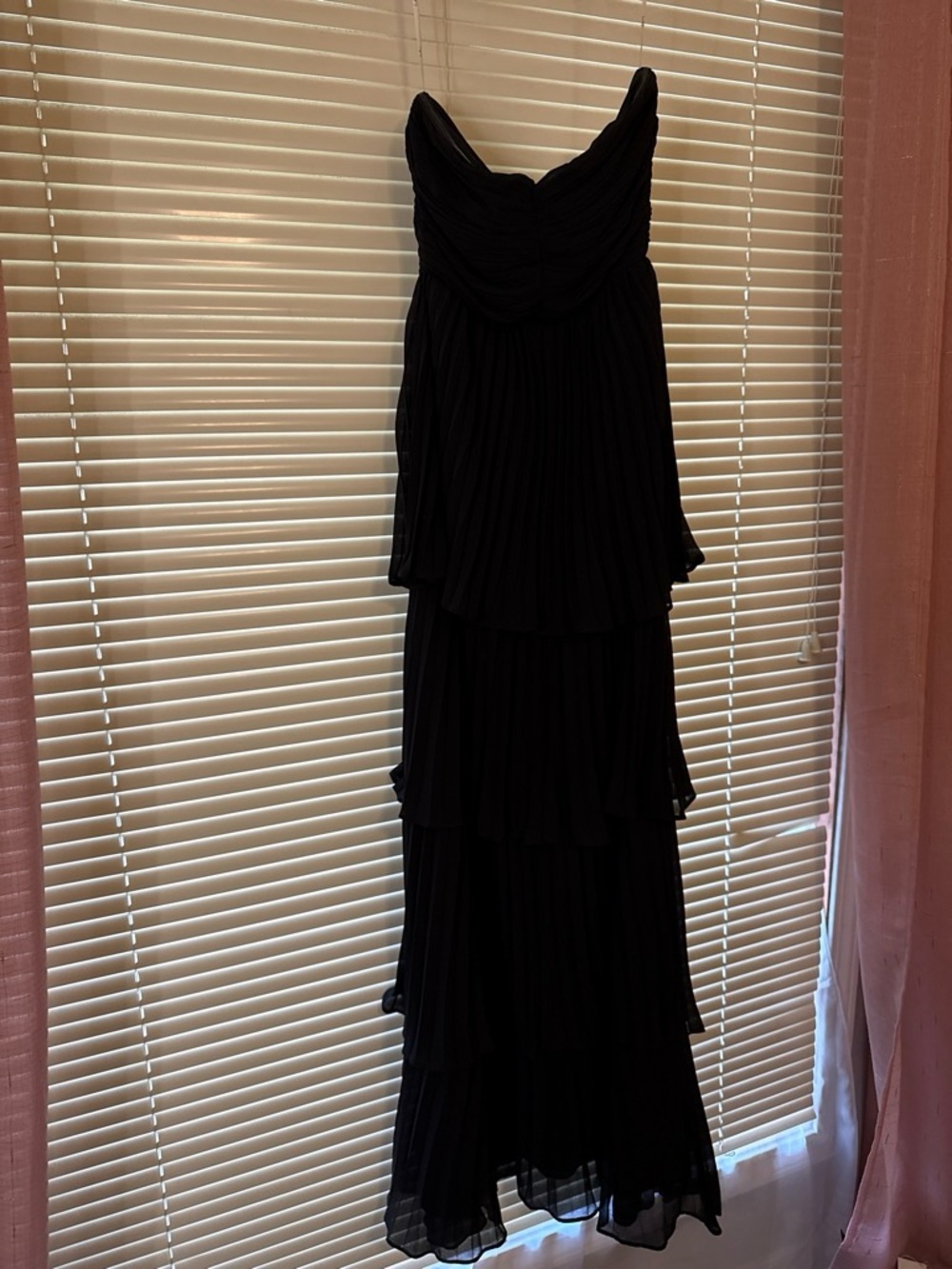Lulu's Black Strapless Tiered Maxi Dress